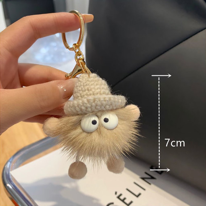 Cute Mink Keychain Diecast Car Key Ring Bag Keychain Accessories