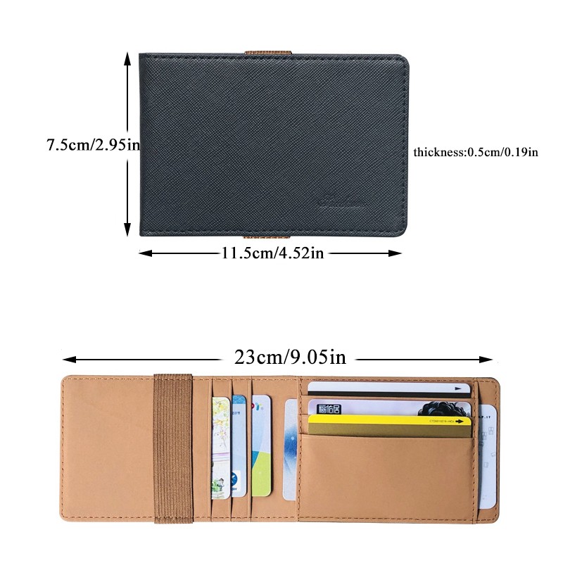 Fashion Mini Wallet Slim Money Wallet Coin Bag Multi Card Pocket Men Business Credit Card Holder Passport Clip Cash Organizer