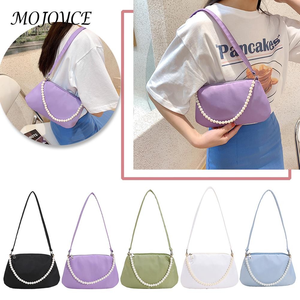 Solid color crescent shape shoulder bag casual lady small messenger bags for women outdoor travel business