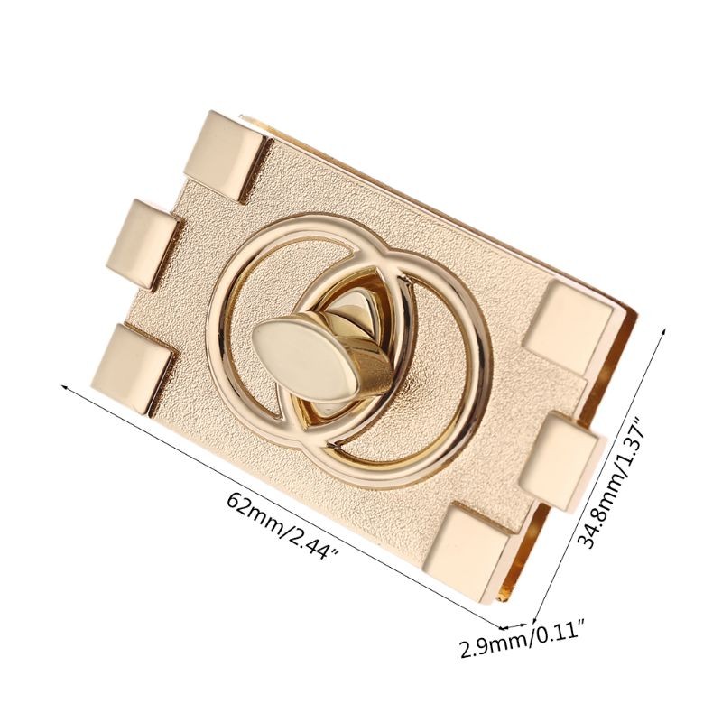 Fashion New 1PC Rectangle Shape Clasp Turn Lock Twist Locks DIY Craft Replacement Leather Handbag Bag Hardware Accessories