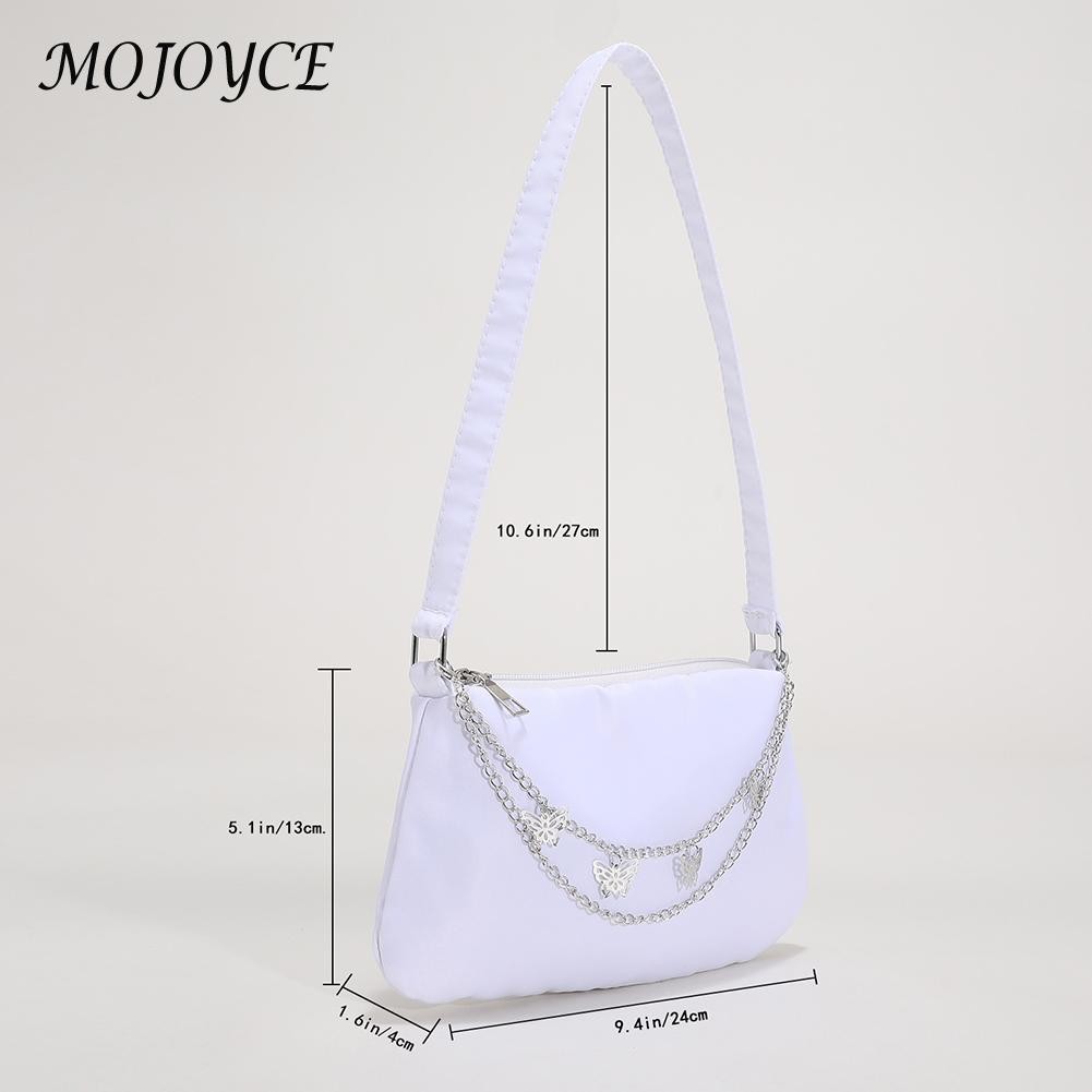 Ladies Underarm Nylon Shoulder Bag Fashion Solid Butterfly Chain Exquisite Handbags Ladies Designer Fashion Bags Female Bag