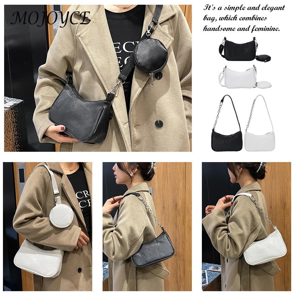 Women's PU Leather Solid Color Shoulder Crossbody Bag Casual Zipper Messenger Bags For Friends Holiday Gifts