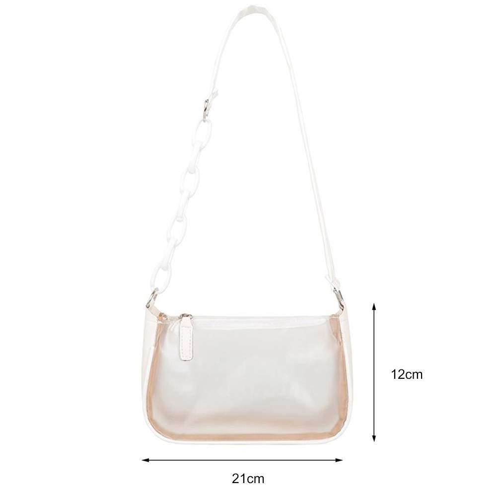 Summer New Jelly Bag Transprant Shoulder Bag Women Beach Vacation INS Fashion Handbag Female Purses Luxury Brand Designer Tote