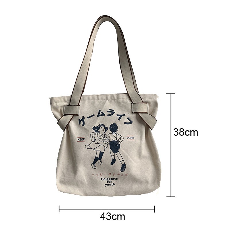 Women Shoulder Bags Shopping Bag Large Capacity Female Canvas Cloth Bag Handbag Reusable Foldable Eco Grocery Handbags