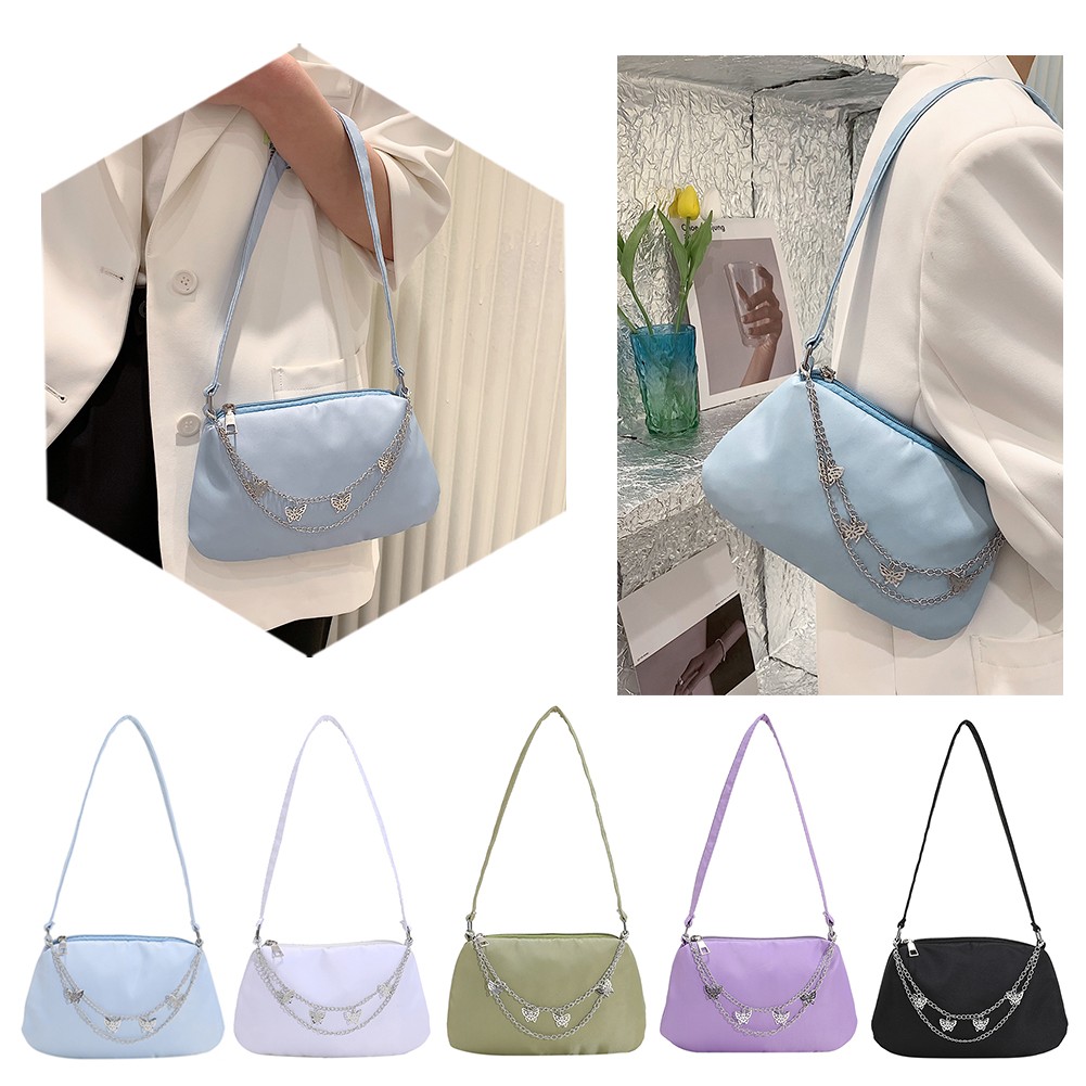 Fashion Women Zipper Crescent Shoulder Bags Casual Zipper Messenger Bag for Ladies Outdoor Shopping