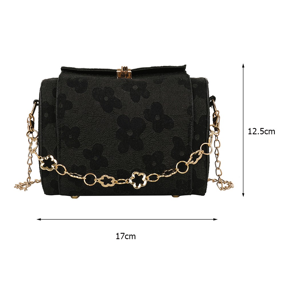 Simple Woven Fabric Women Shoulder Bag Elegant Casual Small Flower Chain Handbag Designer Leisure Purse Bag For Women Girls