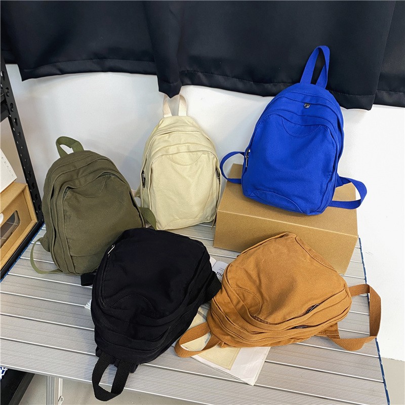 Fashion Backpack Canvas Unisex Backpacks Anti-theft Bagpack New School Bags For Teenagers Simple School Bags Vintage Travel Bags