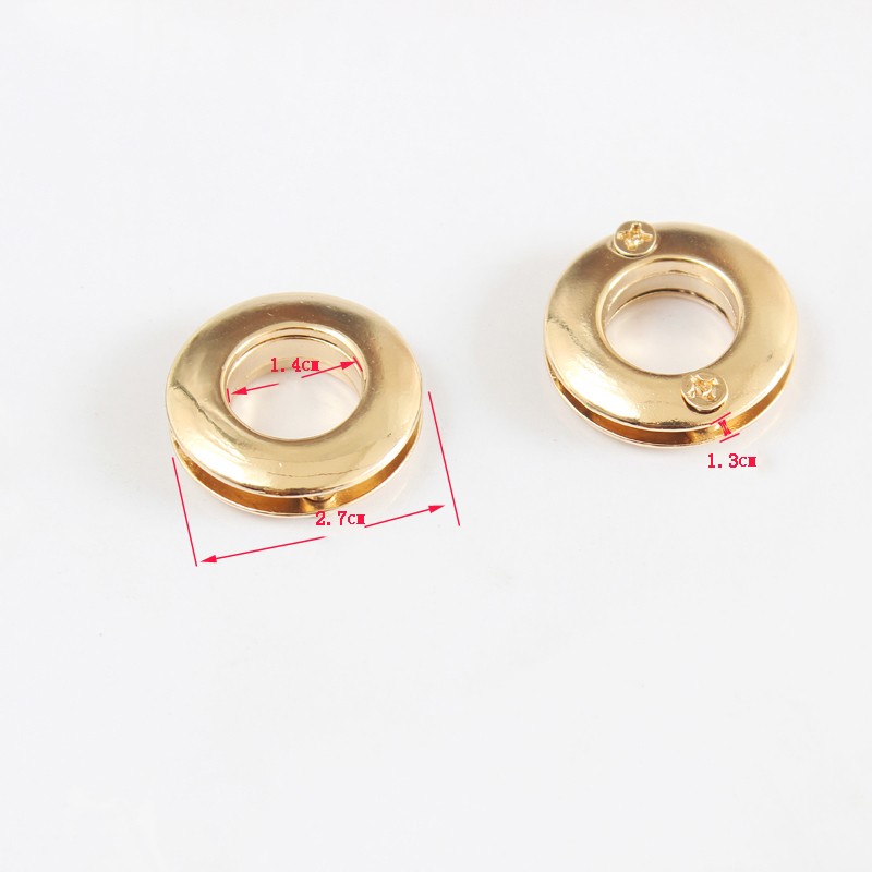 2pcs 1.4cm Metal Screw Back Eyelets with Washer Grommets Leather Craft Accessory for Bag Garment Shoes Garment Jeans Decoration