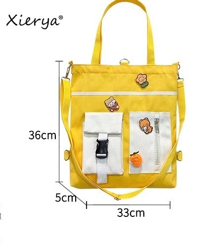 Xierya Fashion Women Shoulder Bag Pink Student Handbag Women Canvas Bag Tote Shopping Crossbody Bags Mochilas Bolsos