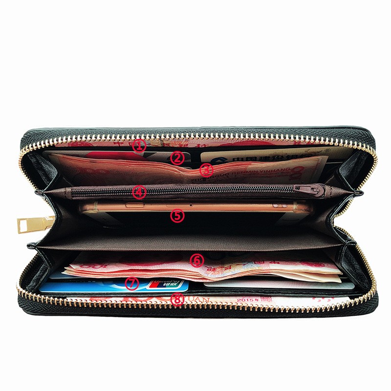 Luxury Designer Women Wallet 2022 New Long Zipper Wrist Purses Multi Card Stand Clutch Bag Coin Purse Card Holder