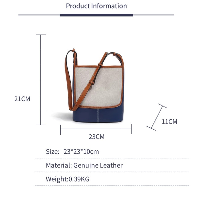 Cowhide and Canvas Patchwork Genuine Leather Bag Women Shoulder Bags Vintage Crossbody Luxury Designer Handbags Bolsos Para Mujer