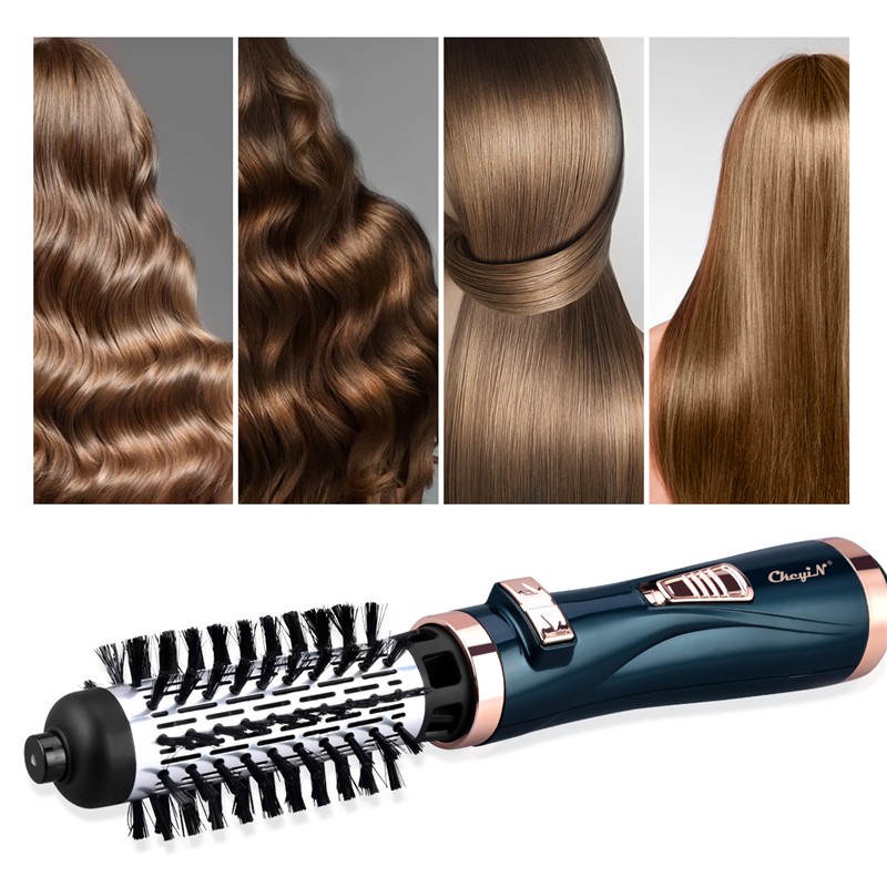 2 in 1 Automatic Rotating Brush for Hair Dryer, Comb for Curly Round Hair, Adjustable Wavy Irons, Wet and Dry Speed