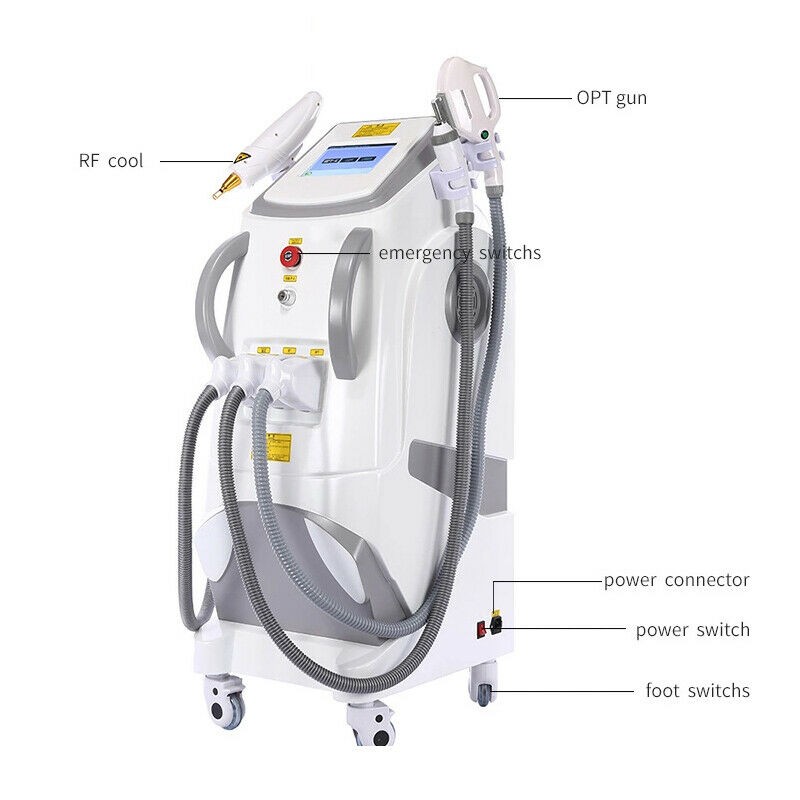 آلة إزالة الشعر 3 في 1 OPT IPL Elight SHR ، إزالة الوشم ، تبييض البشرة ، شد البشرة