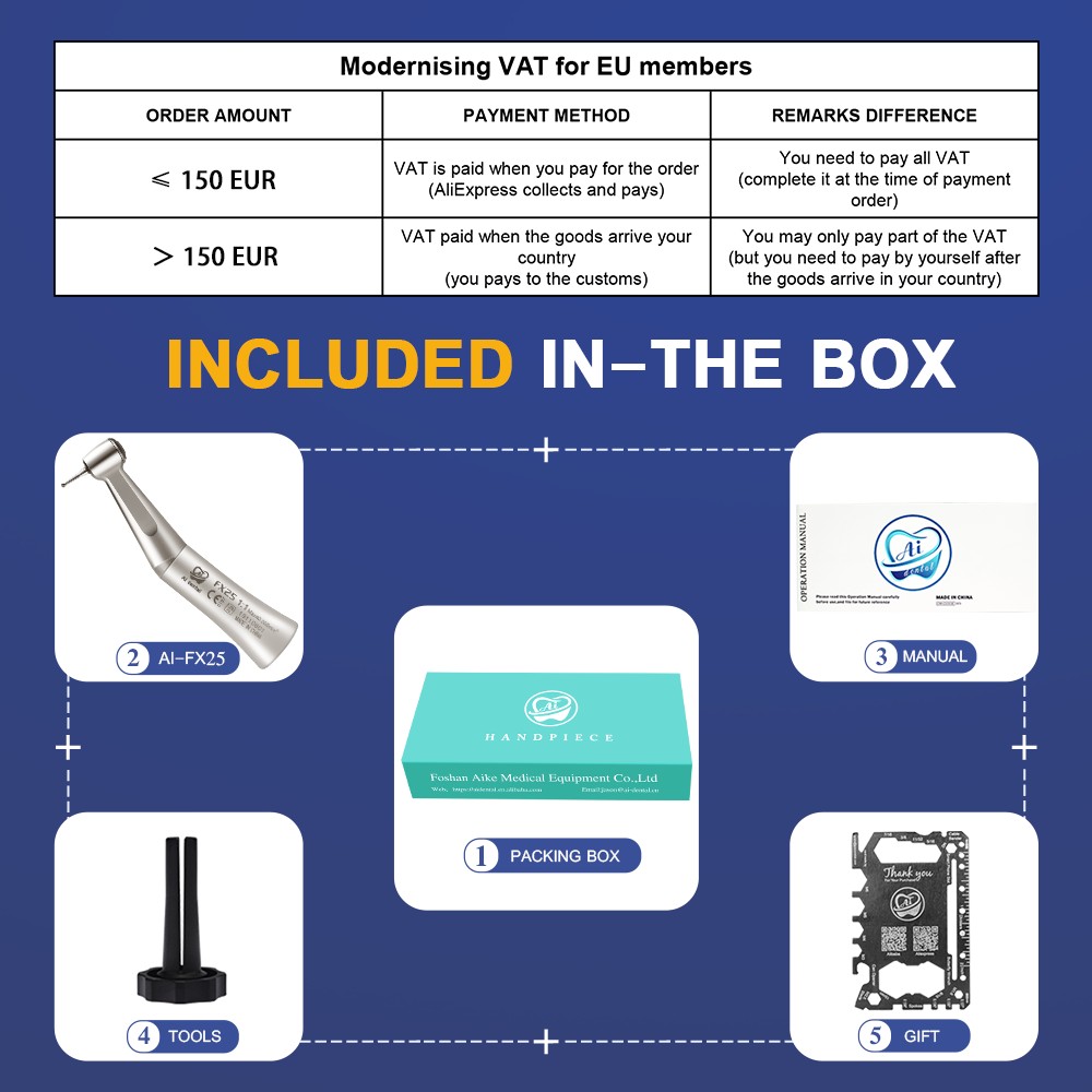 Dental equipment for dentist 1:1 contra angle handpiece FX25 external water spray non-optical handpiece compatible with air motor