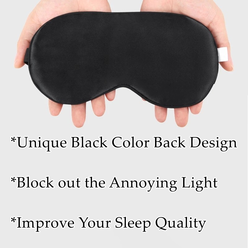 100% Natural Silk Sleeping Eye Patch Smooth Soft Sleeping Eye Mask with Adjustable Strap Blocks Light Eye Shade Cover Blindfold