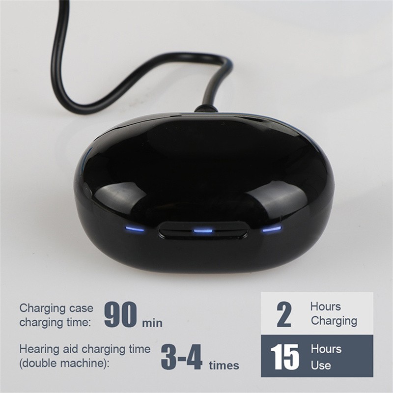 Hearing Aid Rechargeable Intelligent Hearing Aids Low Noise Amplifier One-Click Hearing Device Tone Adjustable For Elderly