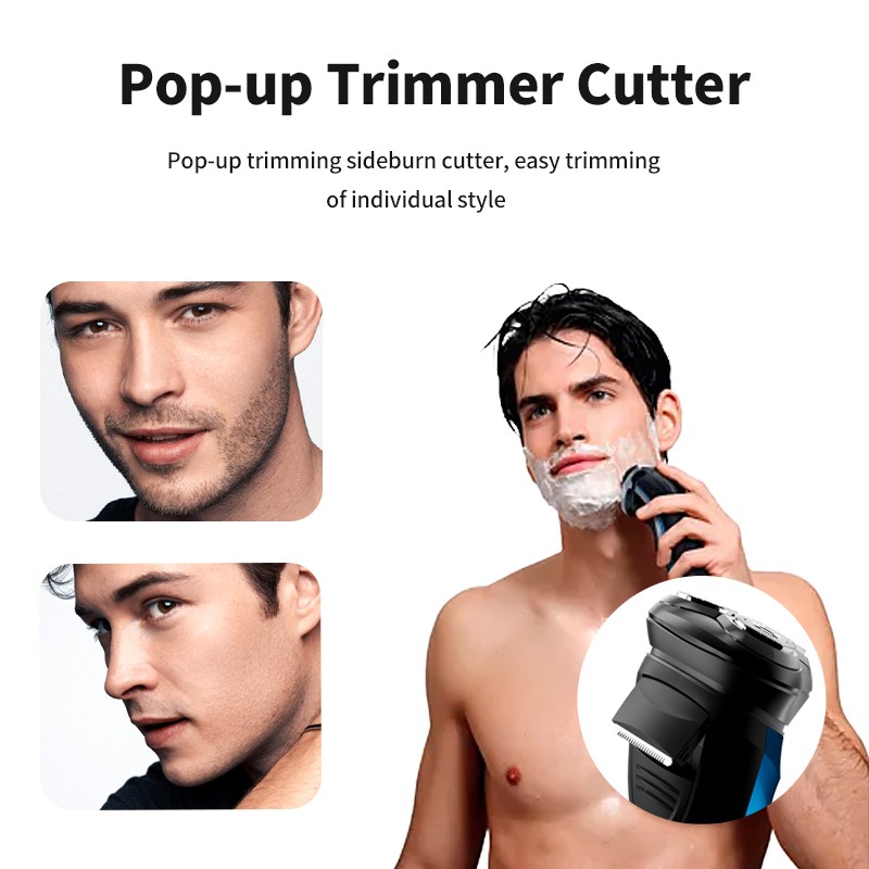 Electric Shaver 3D Floating Razor Rechargeable Shaver Wet Dry Dual-use Waterproof Fast Charging Men Beard Trimmer Tool