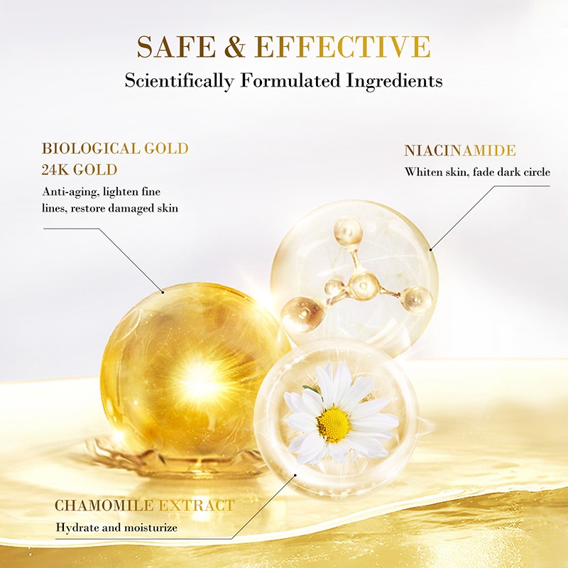 AUQUEST 24K Gold Eye Mask Anti Dark Circle Crystal Collagen Anti Aging Wrinkle Mask Remove Eye Bags Skin Care Korean Cosmetics