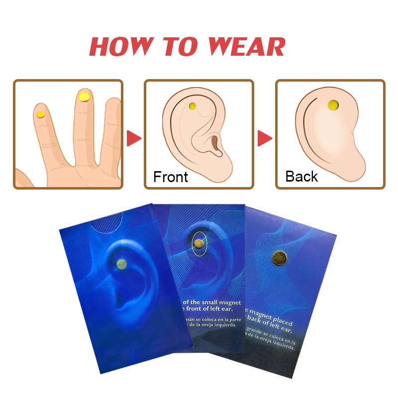 8pcs/4pairs Stop Smoking Magnet Quit Smoking Ear Acupressure Magnet Natural Ingredients No Side Effect Health Therapy A381