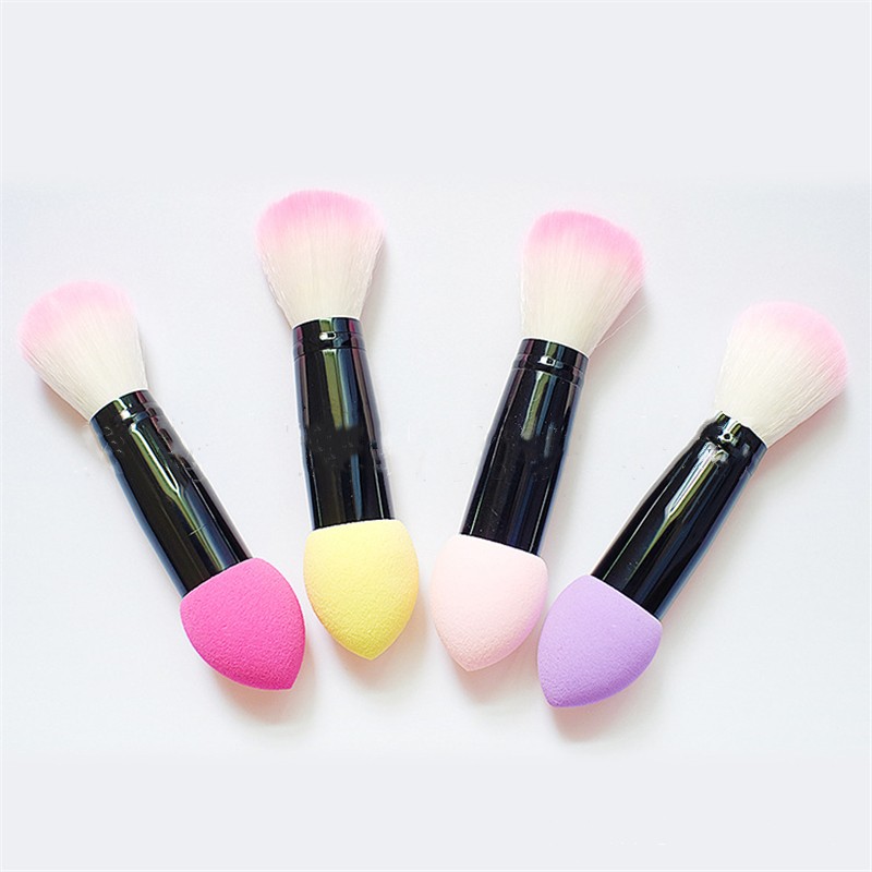 Brand New Makeup Brush 1pc Professional Blush Blusher Nylon Make Up Brush Two Heads Double Head Blush Brushes Health and Beauty