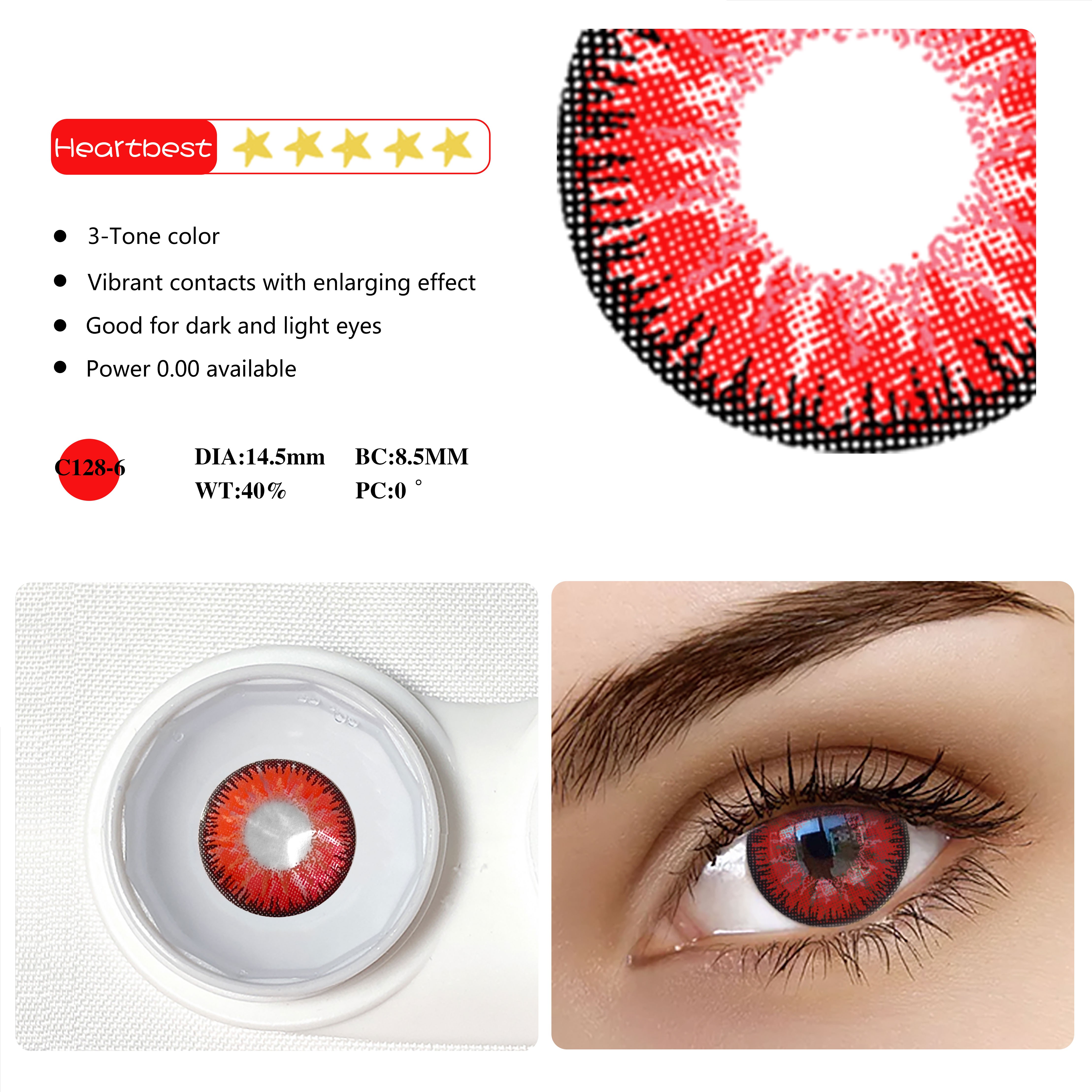 1 Pair 3 Tones Contact Lenses For Eye Popular Lens Eye Color USA Cosplay 12 Colors Cosmetic Contact Lens Fast Delivery