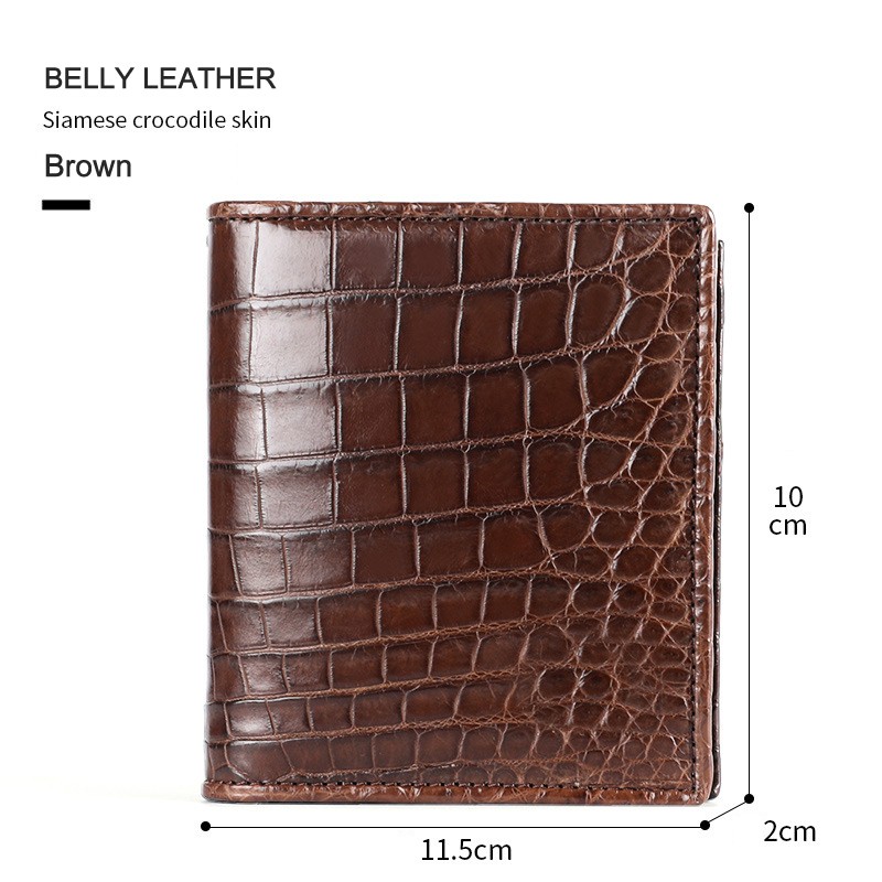 Men's wallet genuine crocodile skin short slim wallet 2022 special sale fashion brand bifold wallets male gifts