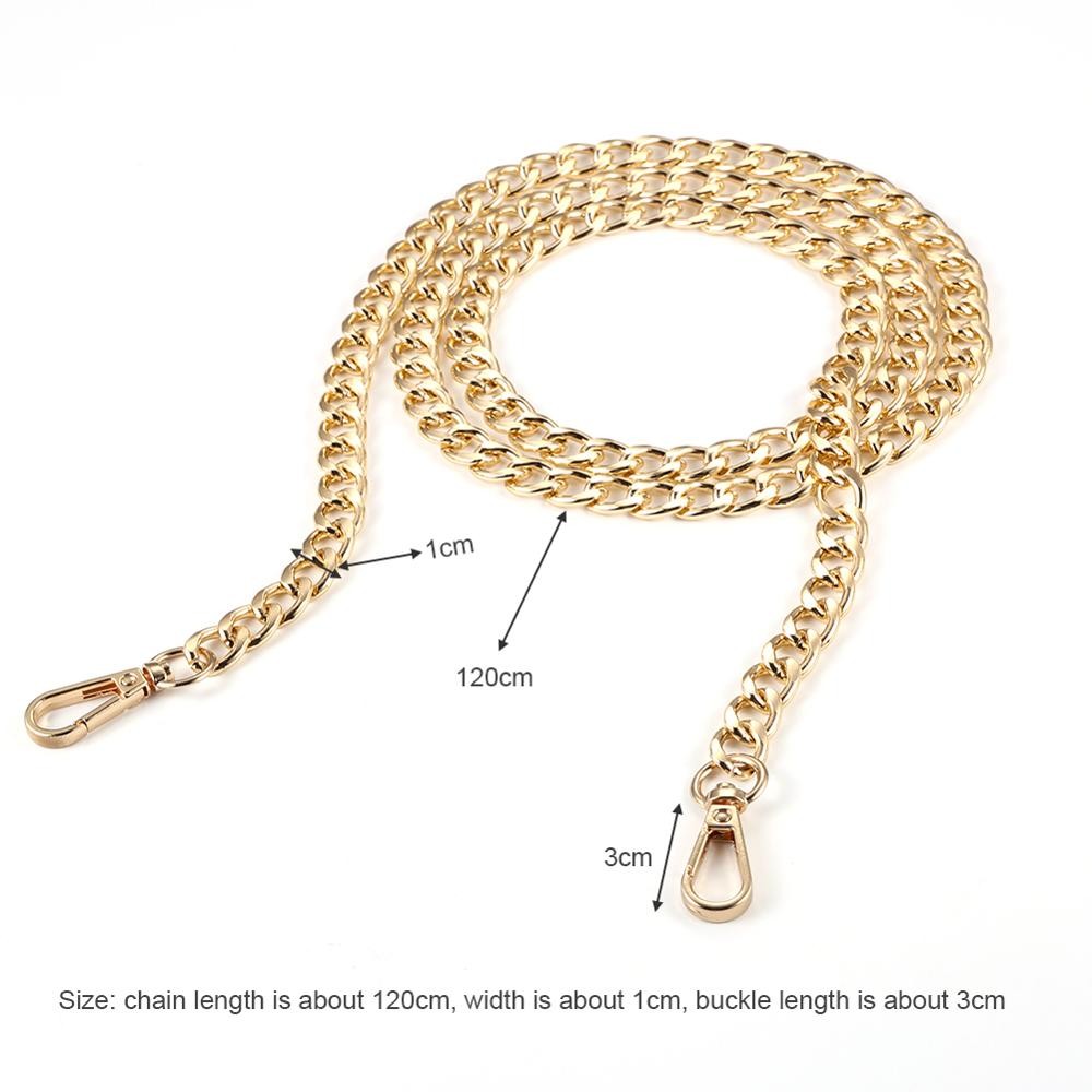 Chain Shoulder Crossbody Bag Metal Strap Handbag Chains Female Shoulder Bag Strap DIY Purse Handles Bag Accessories