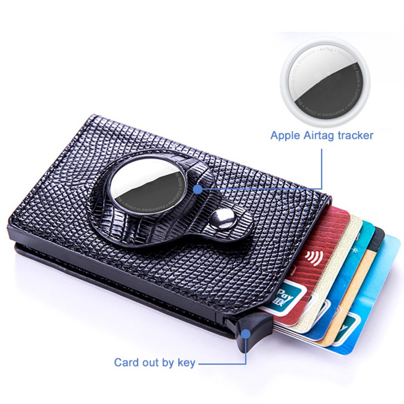 RFID Airtag Credit Card Holder Wallet Men Slim Thin Business Bank Card Holder Container Male Smart Bluetooth Card Holder Bag