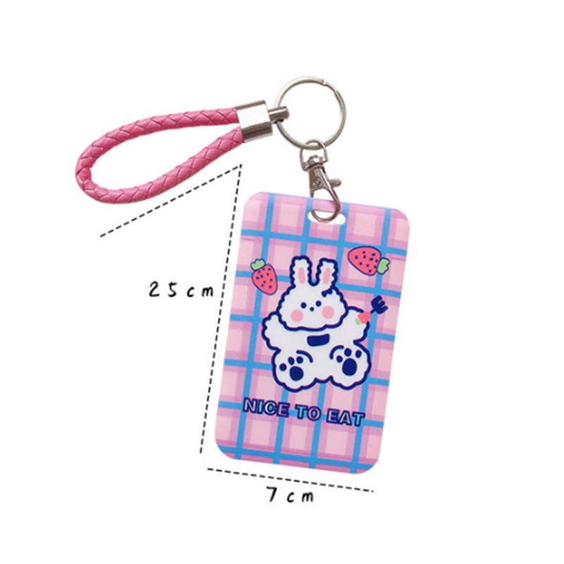 Cartoon Card Holder Campus Bus ID Card Buckle Anti-theft Portable Student Wallet Access Control Card Bag Protect Cover