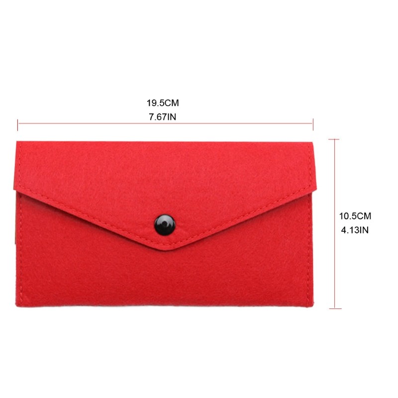 Unisex Felt Portable Wallet Multifunction Wear Resistant For Cell Phone Passport Change Pocket