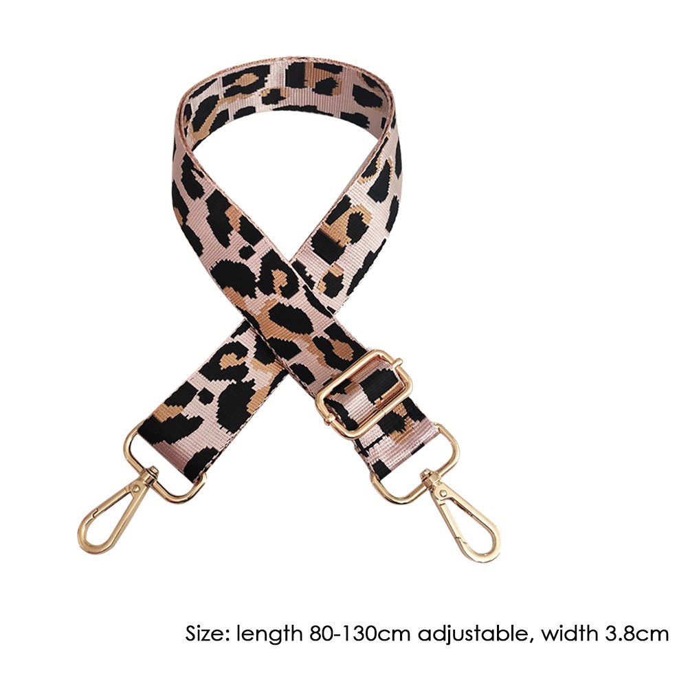 Leopard Bag Strap Women Shoulder Crossbody Bag Strap Adjustable Wide Strap Bag Accessories Female Messenger Bag Strap 130cm