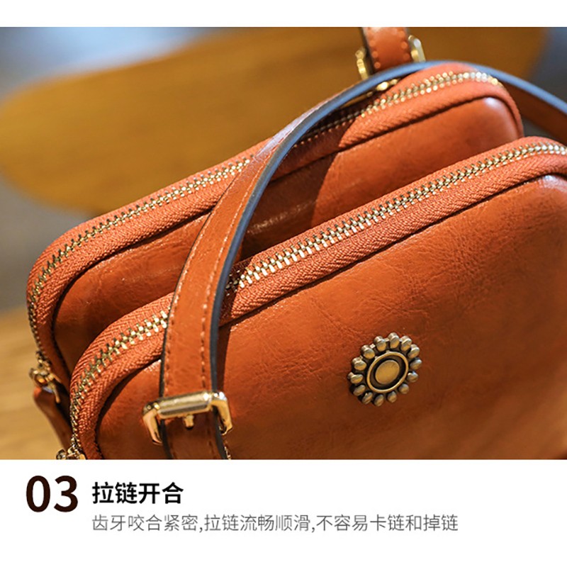 Women's leather handbag casual fashion brand design crossbody bag single shoulder bag free shipping