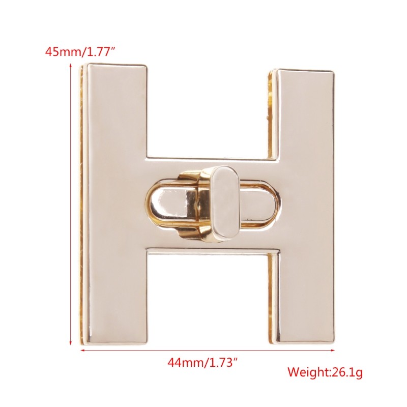 H Shape Clasp Turn Lock Twist Locks DIY Leather Handbag Shoulder Bag Hardware Luggage Hardware Accessories