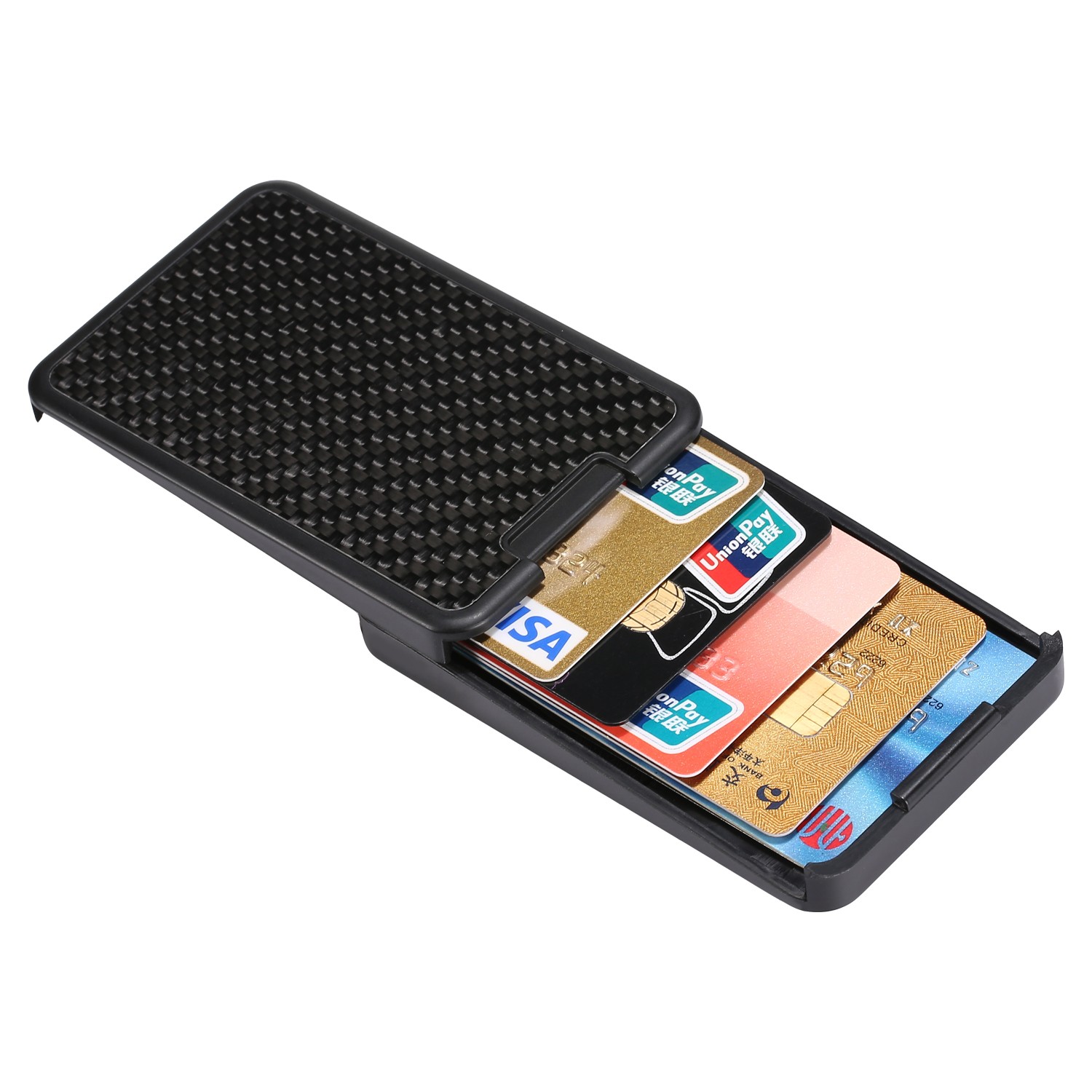 Carbon Fiber Wallet With RFID Lock For Men Women Card Holder Wallet 2019