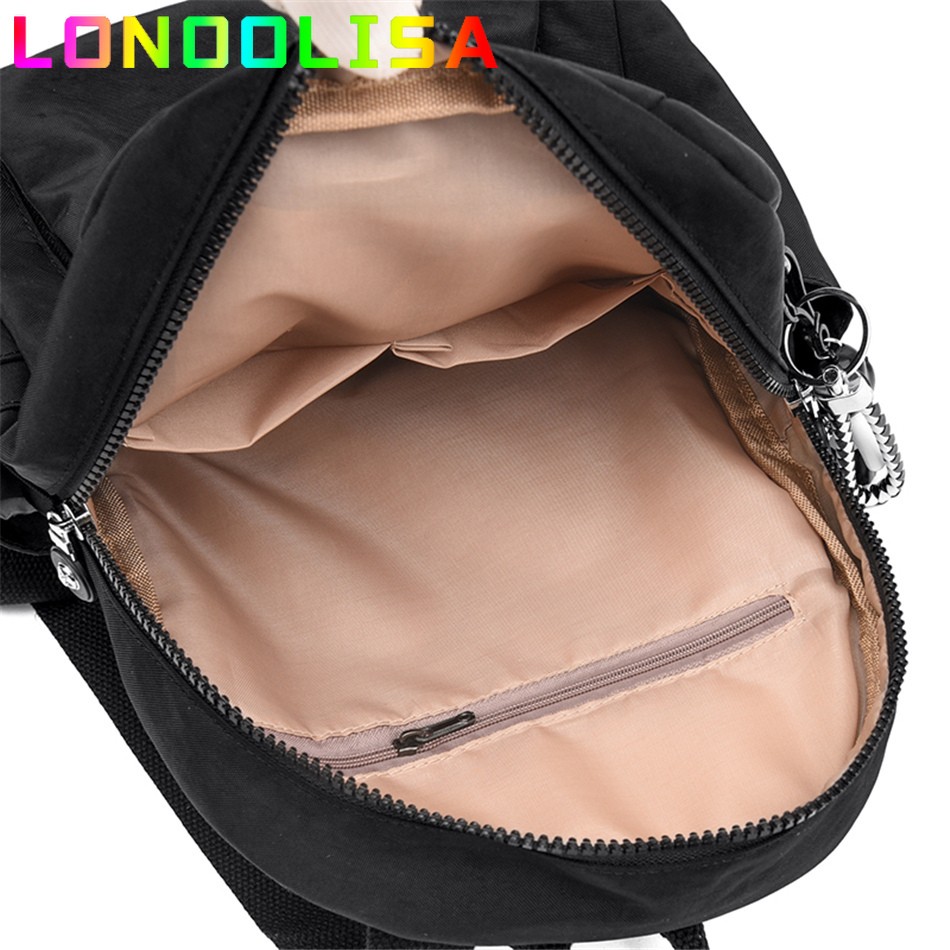 Women Backpack Large Capacity Casual Simple Travel Bag Solid Color High Quality Nylon Canvas Shoulder Bag rackbag Mochilas