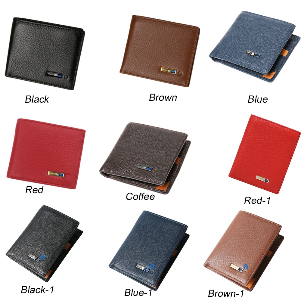 Smart Anti-lost Wallet Tracker Genuine Leather Men Wallets Soft Bluetooth Compatible Leather Wallet Male Luxury Men Wallet