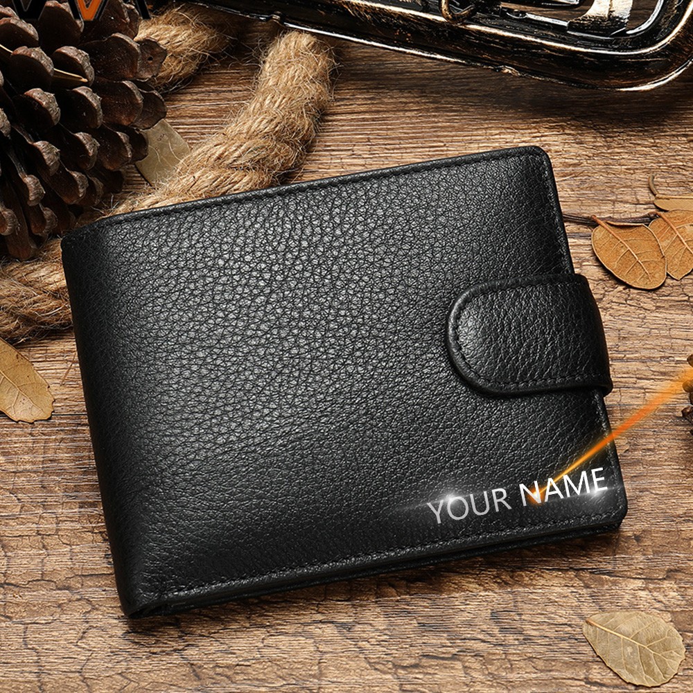 2020 New Men Leather Wallets Name Embossing Hasp Male Long Purses 100% Genuine Leather Vintage High Quality Wallet Men