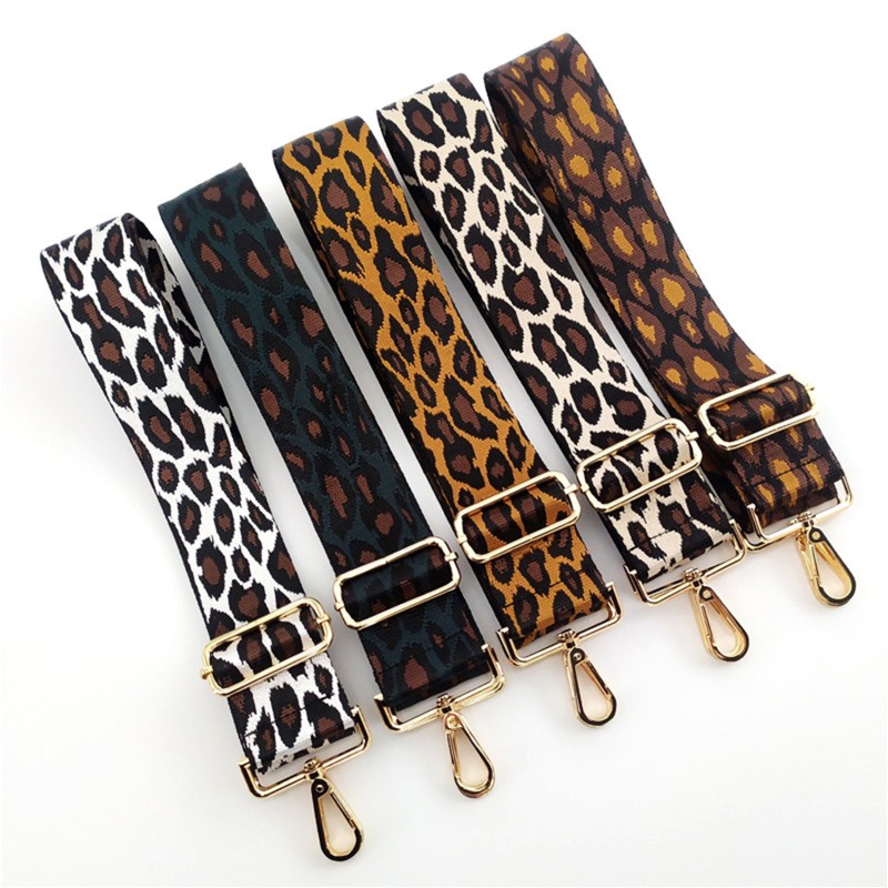 New Style Leopard Print Webbing Bag Shoulder Strap 5CM DIY Adjustable Handle Accessories