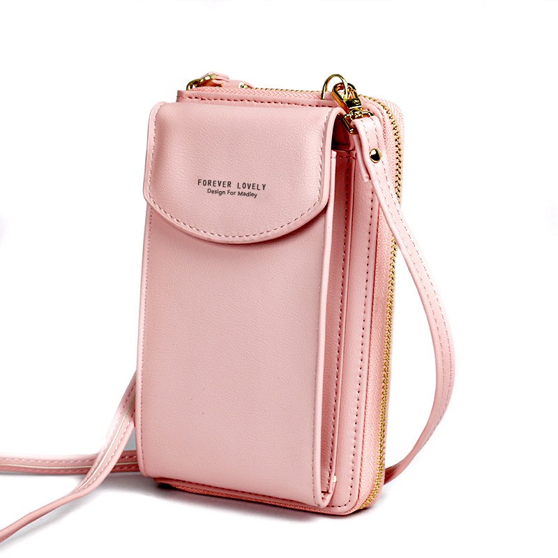 Small Crossbody Small Cell Mobile Phone Girl PU Leather Handbag Shoulder Bag Pouch Purse Purse Women Zipper Flap Phone Bag