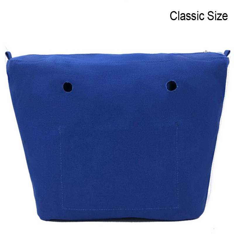 Classic Mini Size Waterproof Solid Canvas Insert Inner Liner Insert Zipper Pocket For Obag O Bag Silicone Handbag Bag