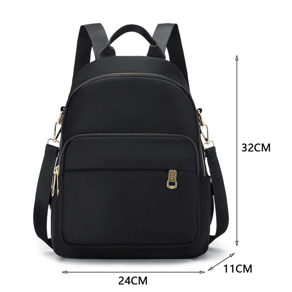 Casual Nylon Women Backpack Fashion Solid Color Anti-theft Women Bagpack Stusents School Bags Female Large Capacity Backpack