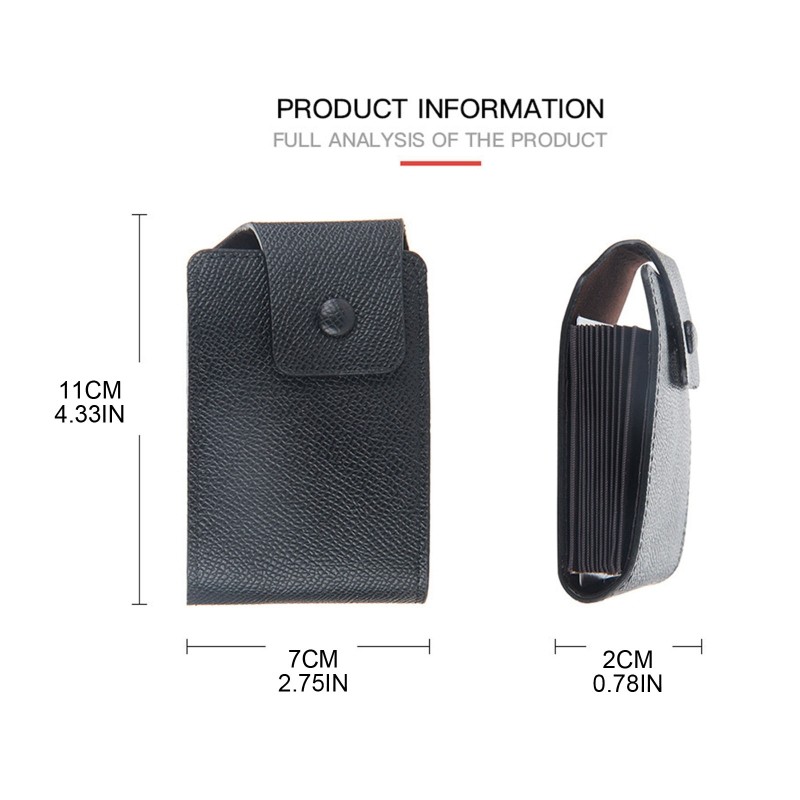 PU Leather Business ID Credit Card Holder Pocket Case Multiple Bank Card Slots Wallet Wallet Organizer Protection Cards for Men Women