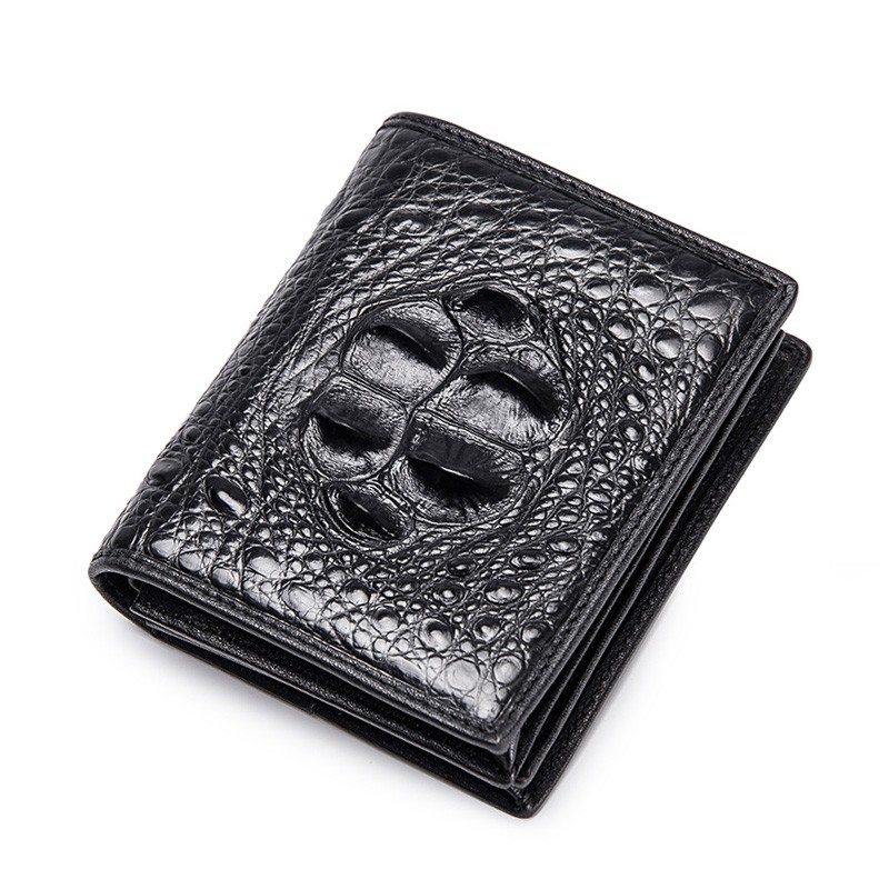 Luxury Genuine Crocodile Wallet Men Fashion Brand Design Leather Small Wallet Fashion Crocodile Skin High Quality Short Wallet