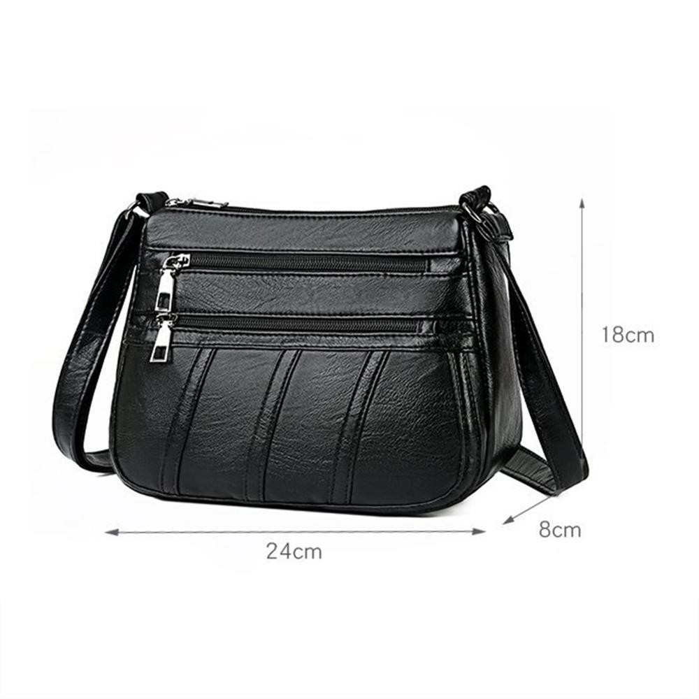 PU Leather Solid Messenger Multi-Pocket Purse Popular Simple Female Daily Bag Fashion Women Shoulder Bags 2020 New