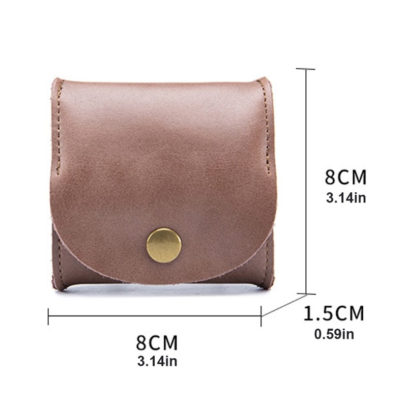 Adult Kids Small Coin Purse Earphone Holder Bag for Women Men PU Leather Small Purse Change Organizer Bag 6 Colors