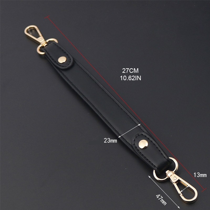 1pc 27cm PU Leather Wallet Straps Short Handbag Handle Strap DIY Replacement with Metal Buckets Purse Making Supplies Accessories