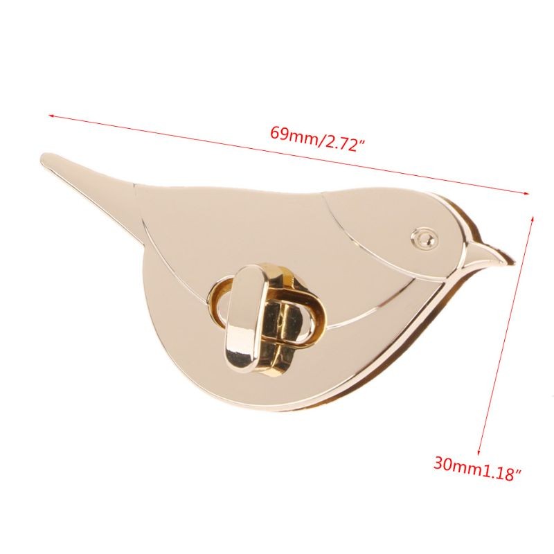 Fashion New 1pc Bird Shape Clasp Turn Lock Twist Locks Metal Hardware For DIY Handbag Bag Purse Buckle Accessories 4 Colors