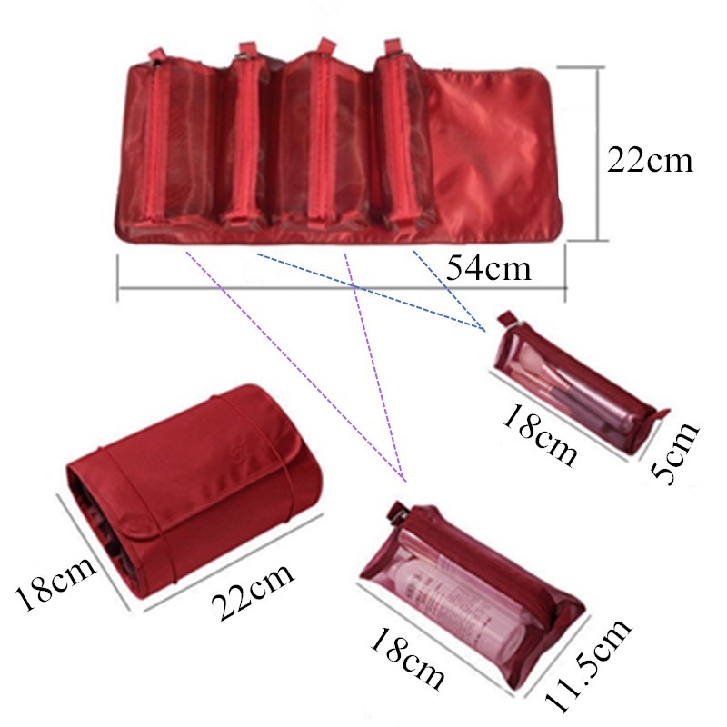 High Capacity Travel Makeup Bag Cosmetic Bag Waterproof Toiletry Storage Travel Bags Kit Ladies Beauty Organizer