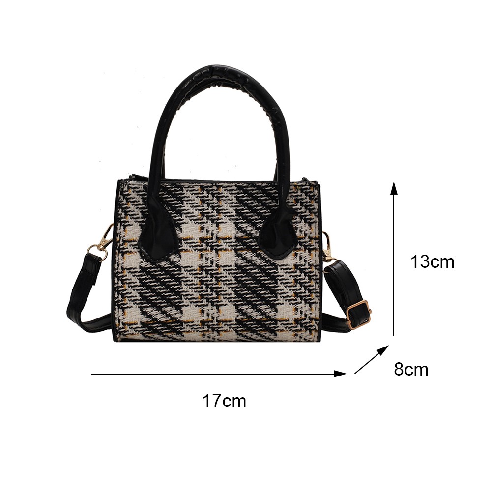 Vintage Women Shoulder Bags Fashion Plaid Pattern Casual Ladies Bags Outdoor Purse Shoulder Messenger Bags