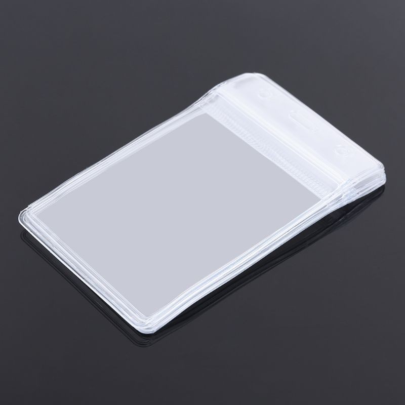 Popular Clear PVC Business Badge Exhibition ID Name Card Holders Waterproof 5X